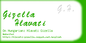 gizella hlavati business card